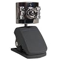 Kinamax WCM-6LNV 6-LED Infrared Night-Vision 1.3 MP MegaPixel USB 2.0 Webcam with Audio Microphone Vista Ready