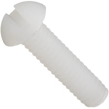 Nylon 6/6 Machine Screw, Round Head, Slotted Drive