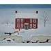 12 Christmas cards: Home with dachshund family / Lynch folk art