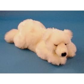 Plush Soft Toy Polar Bear Body Puppet. 41cm.