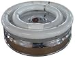 LumaPro 2ZE27 Ceiling Fixture, 54W, Circular, Chrome