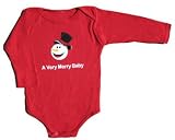 A Very Merry Baby Christmas/Holiday Snowman Onesie (infant 6-12 months)