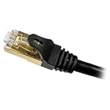 Cables Unlimited Cat7 Shielded 600Mhz Patch Cables 3 Feet Black