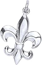 Fleur de lis Charm, Sterling Silver