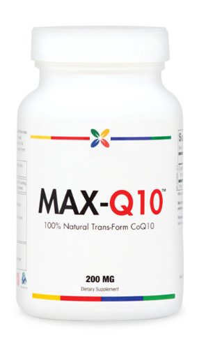 MAX-Q10 200 mg of Trans-Form CoQ10 from Kaneka Q10. Made in the USA (6 Pack ($19.95 per bottle), Capsules) On Sale