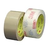3M Scotch(R) Commercial-Grade Box Packing Tape 3710, 2in. x 55 Yd., Tan, Pack Of 6