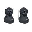 2 Pack - Foscam FI8918W Wireless/Wired Pan & Tilt IP Camera with 8 Meter Night Vision and 67? Viewing Angle - Black.