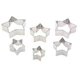 Ateco 6-Piece Graduated Star Cookie Cutter Set