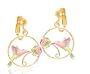 Authentic Yellow-gold Black Hills Gold Hummingbird Clip On-Earrings
