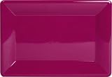 Caspari Rectangular Lacquer Tray, Fuschia