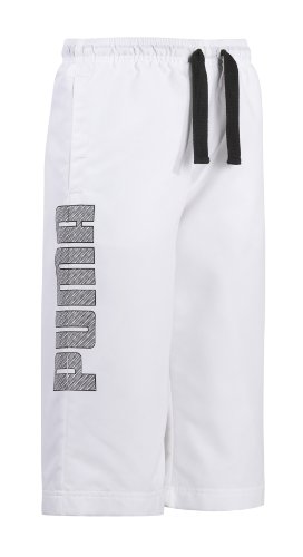 PUMA Kinder Hose Long Logo Bermuda Boys, white, 164, 817288 02 Preisvergleich