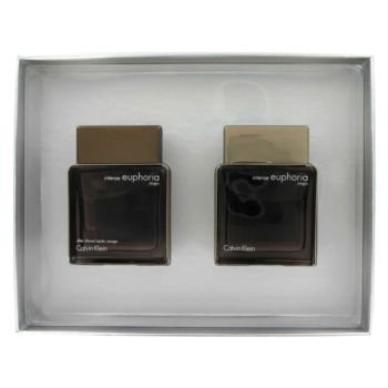Euphoria Intense By Calvin Klein For Men. Gift Set ( Eau De Toilette Spray 3.4 Oz / 100 Ml + Aftershave 3.4 Oz / 100 Ml )