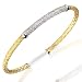 18 Kt Beautiful Handwoven Diamond Pave Bangle Bracelet