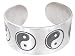 Yin Yang Zen Buddhism Peace Pewter Bracelet
