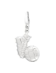Sterling Silver SNEAKER AND SOCCER BALL Charm