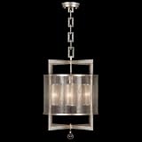Fine Art Lamps 591140-2 Singapore Moderne Silver Four Light Pendant in Muted Silver Leaf