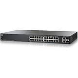 Cisco SG200-26P Gigabit Ethernet Smart Switch, 24 10/100/1000 Ports, PoE and 2 Combo Mini-GBIC Ports (SLM2024PT)