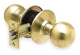 Battalion 1TPH8 Knob Lockset, Medium Duty, Brass, Passage