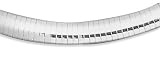 Sterling Silver 20 Inch 8mm Domed Omega Necklace - Lobster Clasp - 20 Inch - JewelryWeb