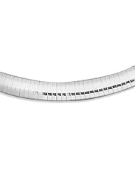 .925 Sterling Silver 18" 8mm Domed Omega Necklace