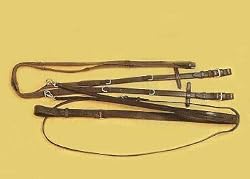 German Martingale Leather Rein Set