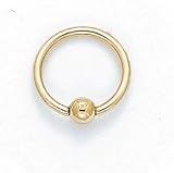 14K 12MM HOOP WITH BALL 14G ES-1342