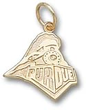 Purdue Boilermakers Solid 10K Gold Speed Train 1/2'' Pendant