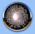 Golfball Shatter Sports 3-D Static Cling Window Decal