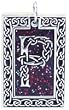 Celtic Letter "P" Pewter Pendant Necklace