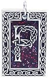 Celtic Letter P Silver Tone Pewter Pendant Necklace