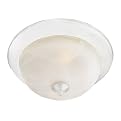 Casual White 3-Bulb Flush Mount - Marble Shade