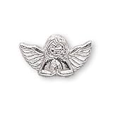 The Perfect 14K White Gold Praying Angel Pin - 8X13MM