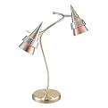 Blaze Spiral Table Lamp- Silver/ Orange