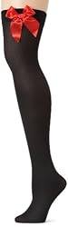 Leg Avenue Women's Opaque Thigh High with Satin Bow #6255