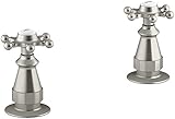 KOHLER K-T135-3-BN Antique Bath- or Deck-Mount High-Flow Bath Valve Trim with Six-Prong Handles, Val