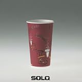 Bistro Design Hot Drink Cups, 20 Oz, Maroon, 600 cups to Carton SLO420SI