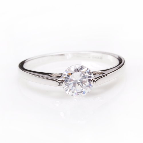 Fashion Plaza Women's Cubic Zirconia Crystal Wedding Ring R61