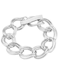Lux Sterling Silver Link Bracelet With Toggle Clasp