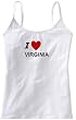 I LOVE VIRGINIA - State-series - White Women's / Girls Camisole (Girlie / Babydoll)