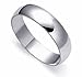 5 MM 14 KT White Gold Comfort Fit 14K Wedding Band Ring