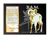 Asian Zodiac Poster Year of the Ram: Birth Years 1919 1931 1943 1955 1967 1979 1991 2003 2015