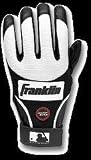 Franklin Sports Shok-Sorb, Pair Large Adult Black/White Batting Gloves