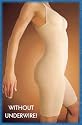 Lipo in a Box Firm Control Bodysuit w/Legs without Underwire, Nude or Black, XS thru 2X