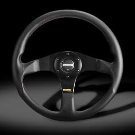 MOMO Tuner Black 350 steering wheel with red stitching