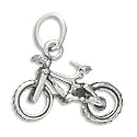 Sterling Silver Charm .5 in tall, .625 in wide Bicycle, Mountain Bike (ZD-C38162)