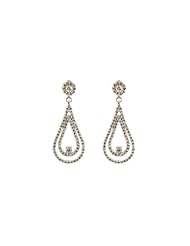 14k Gold Tear Drop Shaped Earrings with 1.50cttw of Diamonds