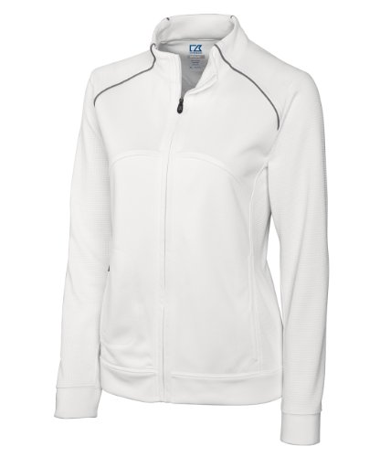 Cutter & Buck New York Yankees Ladies White 2009 World Series Champions DryTec Edge Full Zip Performance Jacket (XX-Large)