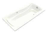 KOHLER K-1257-G-0 Mariposa 6-Foot BubbleMassage Bath, White