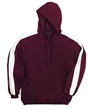 NEW Sport-Tek - Pullover Hooded Sweatshirt with Stripe Maroon/White-4XL