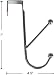 Large Metal Over The Door Hanger w/ 2 Position Hooks